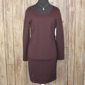 New Athleta Dress M size Plum Brown Illusion